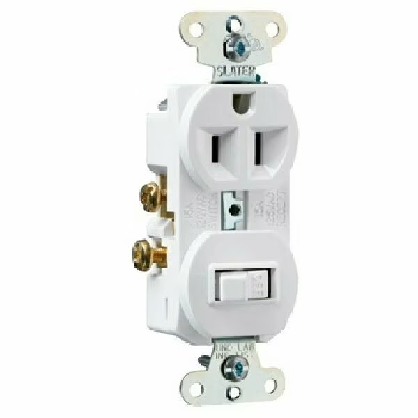 15A Wht Switch/Outlet, Pass & Seymour, Mfr#: 691WCC6